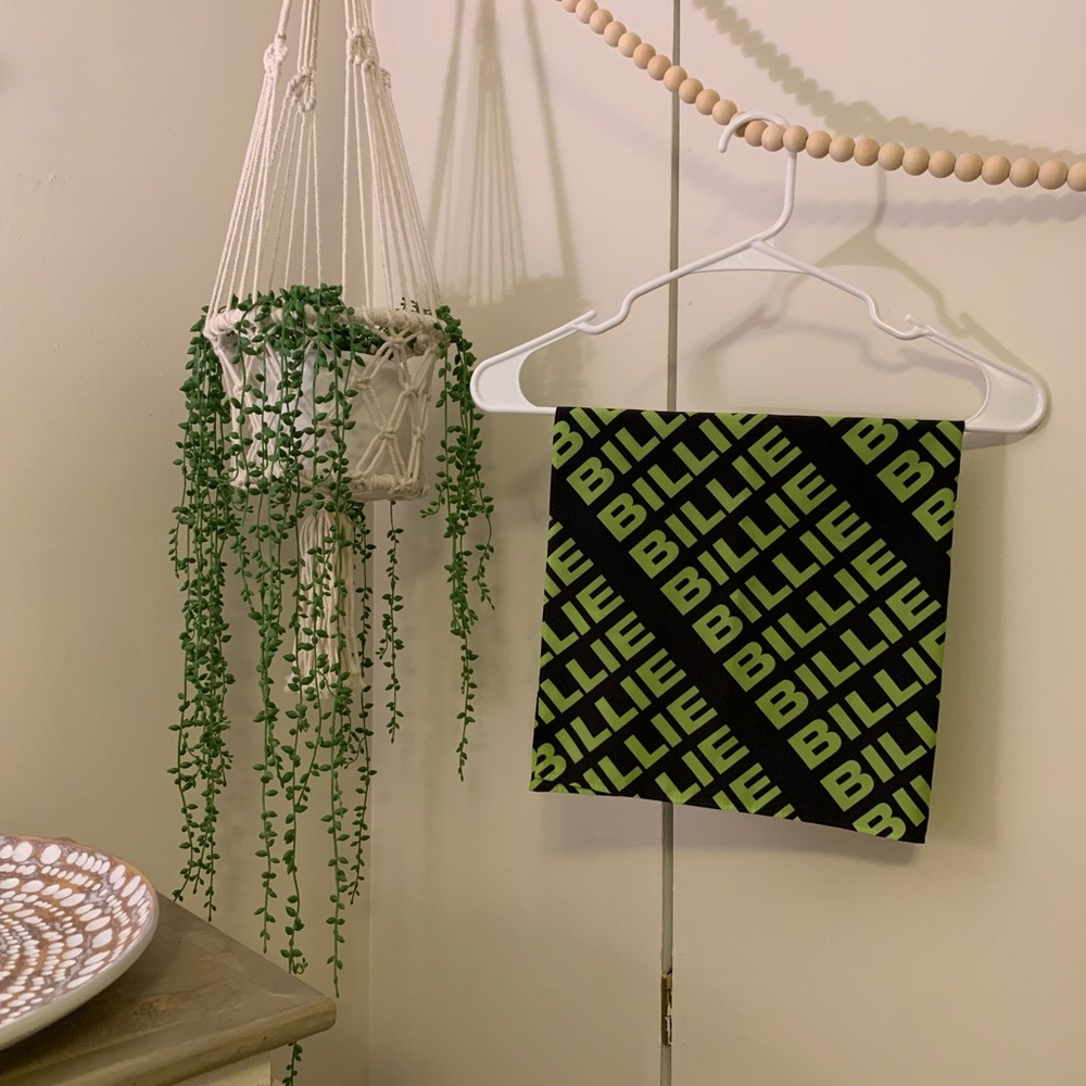 WWAFAWDWG Billie Eilish Merch Green/Black Bandana